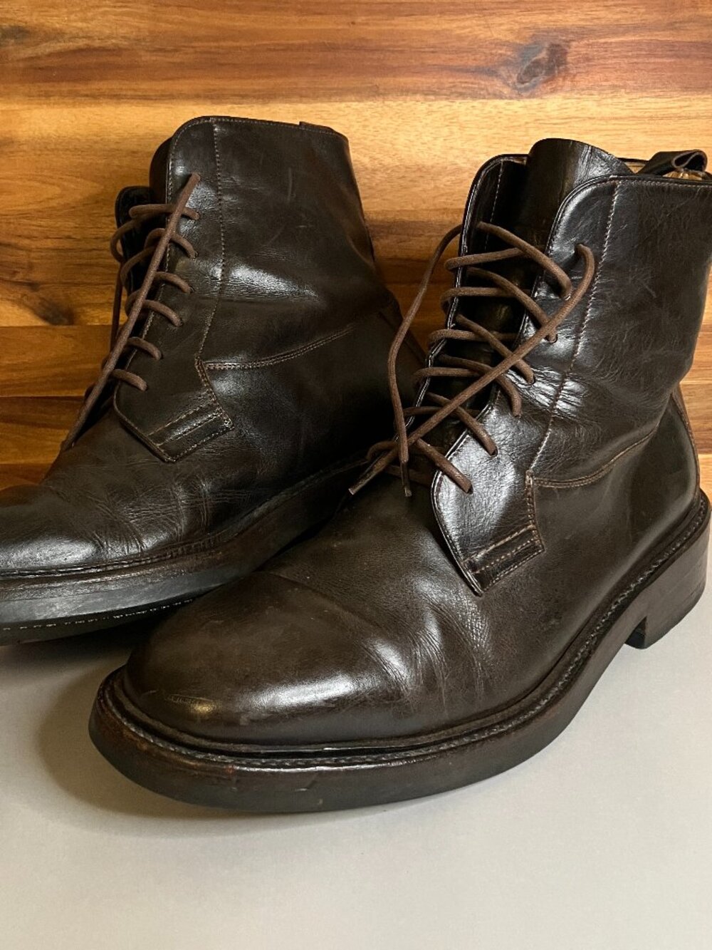 Varda Italy MB177 Handmade Brown Premium Leather Dress Ankle Boots Mens 10.5